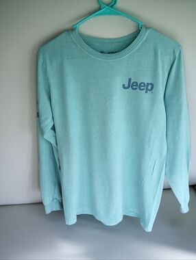 Jeep Licensed Apparel Unisex Muted Teal Long-Sleeve Crewneck